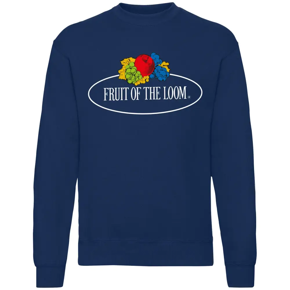 Fotl Vintage Set-in Sweat Large Logo Print Sweater - Fruit Of The Loom